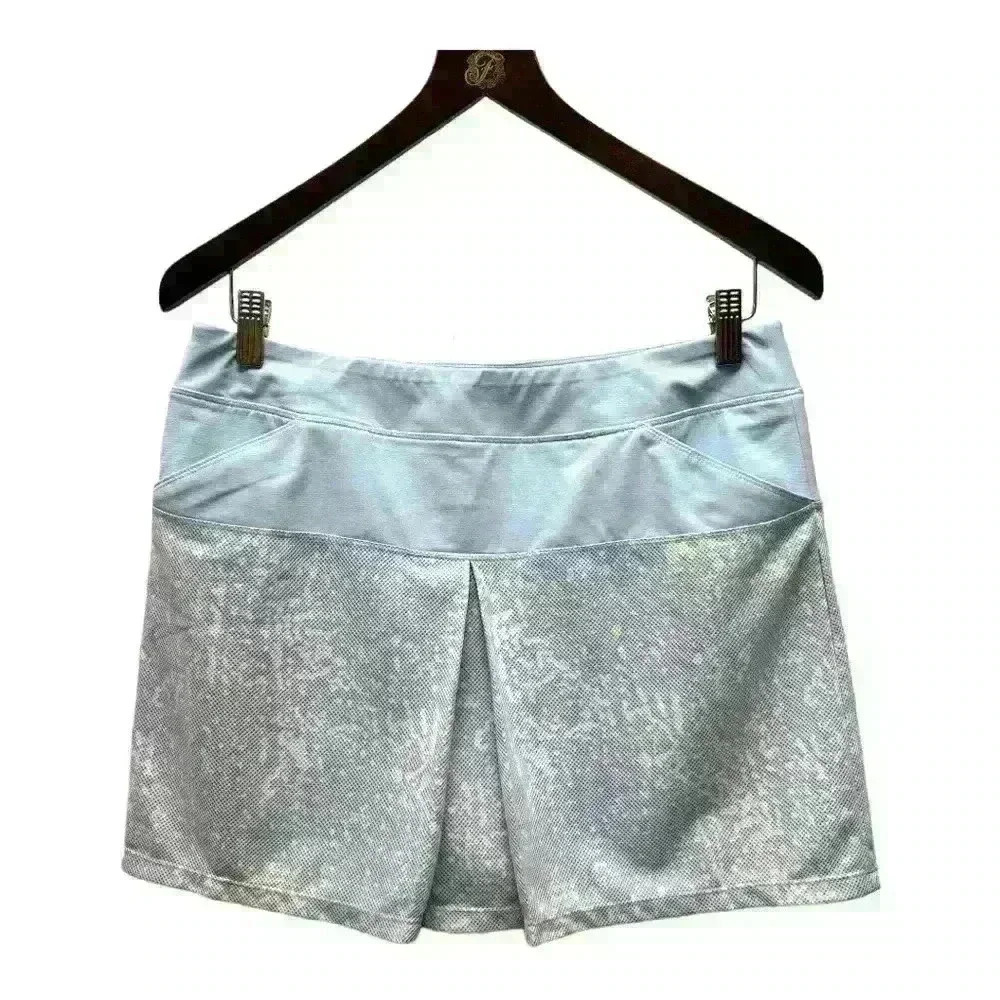 Adidas Golf  Skort Skirt Pull On Elastic Waist Pockets Stretch Blue